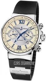 Ulysse Nardin Marine Collection Chronograph Srebrny/Guma Ø41 mm 353-66-3-314