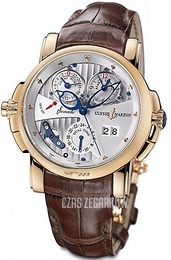 Ulysse Nardin Complicated Sonata Dual Time Srebrny/Skóra Ø42 mm 676-88