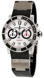 Ulysse Nardin Marine Collection Maxi Marine Diver Chronograph Srebrny/Guma Ø42.7 mm 8003-102-3-916