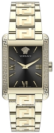 Versace Tonneau Czarny/Stal w odcieniu złota Ø33 mm VE1C01122