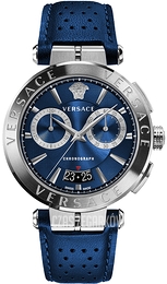 Versace Aion Niebieski/Skóra Ø45 mm VE1D01220