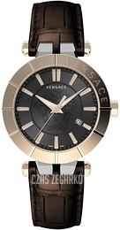 Versace V Race Czarny/Skóra Ø43 mm VE2B00221
