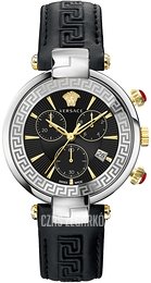 Versace Revive Czarny/Skóra Ø41 mm VE2M00121