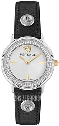 Versace V Tribute Srebrny/Skóra Ø36 mm VE2P00122