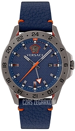 Versace Sport Tech Niebieski/Skóra Ø45 mm VE2W00222
