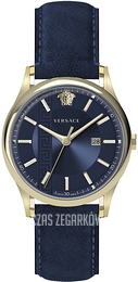 Versace Aiakos Niebieski/Skóra Ø44 mm VE4A00220