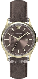 Versace Aiakos Brązowy/Skóra Ø44 mm VE4A00320
