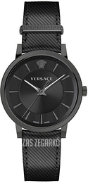 Versace V Circle Czarny/Skóra Ø43 mm VE5A00220