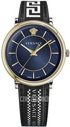Versace V Circle Niebieski/Skóra Ø42 mm VE5A01821