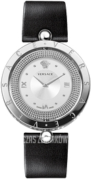 Versace Eon Srebrny/Skóra Ø34 mm VE7900120