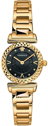 Versace Mini Vanity Czarny/Stal w odcieniu złota Ø28 mm VEAA00518