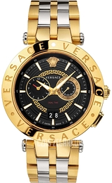 Versace V Race Czarny/Stal Ø46 mm VEBV00519