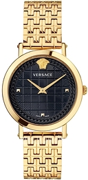 Versace Medusa Chain Czarny/Stal w odcieniu złota Ø38 mm VELV00620