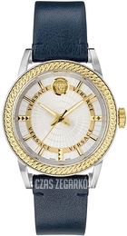 Versace Srebrny/Skóra Ø42 mm VEPO00120