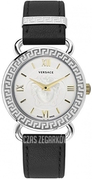 Versace Medusa Srebrny/Skóra Ø36 mm VEPU00220