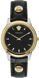 Versace Greca Czarny/Skóra Ø38 mm VEPX00220