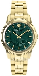 Versace Greca Zielony/Stal w odcieniu złota Ø38 mm VEPX01421