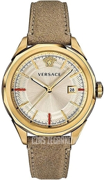 Versace Glaze Zloty/Skóra Ø44 mm VERA00318