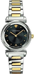 Versace V Motif Czarny/Stal Ø35 mm VERE00518