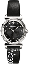 Versace V Motif Czarny/Skóra Ø36 mm VERE00918