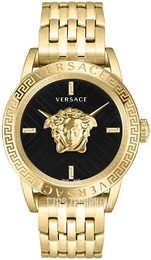 Versace V Code Czarny/Stal w odcieniu złota Ø43 mm VESN00922