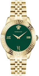 Versace Greca Zielony/Stal w odcieniu złota Ø39 mm VEVC00619