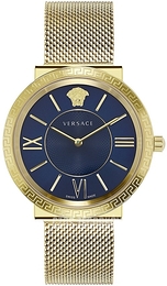 Versace Glamour Lady Niebieski/Stal w odcieniu złota Ø39 mm VEVE01120