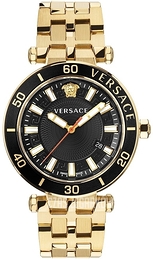Versace Czarny/Stal w odcieniu złota Ø43 mm VEZ300721