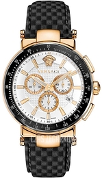 Versace Mystique Sport Chrono Czarny/Skóra Ø46 mm VFG050013