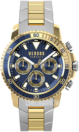 Versus by Versace Niebieski/Stal w odcieniu złota Ø45 mm S30080017