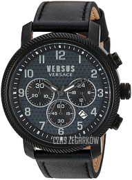 Versus by Versace Czarny/Skóra Ø46 mm S70010016
