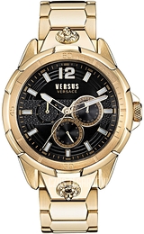 Versus by Versace Runyon Czarny/Stal w odcieniu złota Ø44 mm VSP1L0621
