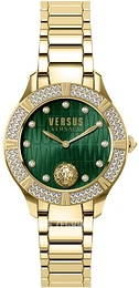 Versus by Versace Canton Road Zielony/Stal w odcieniu złota Ø36 mm VSP261819