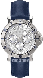 Versus by Versace Srebrny/Skóra Ø46 mm VSP520118