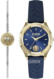Versus by Versace Mount Pleasant Set Niebieski/Skóra Ø35 mm VSP563419