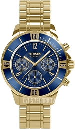 Versus by Versace Tokyo Chrono Niebieski/Stal w odcieniu złota Ø44 mm VSPGN3121