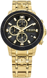 Versus by Versace Bicocca Czarny/Stal w odcieniu złota Ø46 mm VSPHJ0720