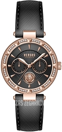 Versus by Versace Sertie N Crystal Czarny/Skóra Ø36 mm VSPOS3621