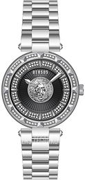 Versus by Versace Serie N Crystal Czarny/Stal Ø36 mm VSPQ13821
