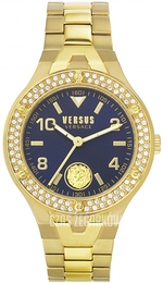 Versus by Versace Vittoria Niebieski/Stal w odcieniu złota Ø38 mm VSPVO0720