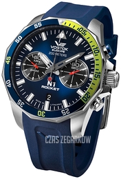 Vostok Europe Rocket N-1 Niebieski/Guma Ø46 mm 6S21-225A708Sil
