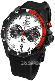 Vostok Europe Rocket N-1 Biały/Guma Ø46 mm 6S21-225C620Sil