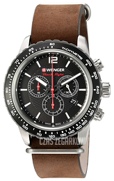 Wenger Roadster Czarny/Skóra Ø45 mm 01.0853.106