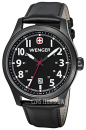 Wenger Terragraph Czarny/Skóra Ø43 mm 10541101