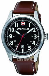 Wenger Terragraph Czarny/Skóra Ø43 mm 10541102