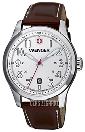 Wenger Terragraph Srebrny/Skóra Ø42 mm 10541103