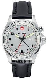 Wenger Terragraph Srebrny/Skóra Ø40 mm 72744