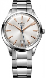 Zenith Captain Central Second Srebrny/Stal Ø40 mm 03.2020.670-01.M2020