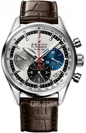 Zenith El Primero 1969 Srebrny/Skóra Ø38 mm 03.2150.400-69.C713