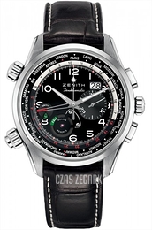 Zenith Pilot Big Doublematic Czarny/Skóra Ø45 mm 03.2400.4046-21.C721
